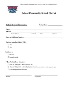 Ballard Resident Registration