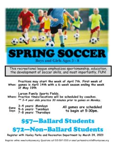 2024 Spring Soccer Flyer